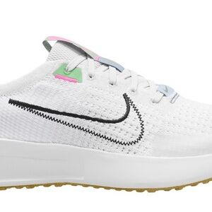 Nike Running Interact Run sneakers in white and black size 8
